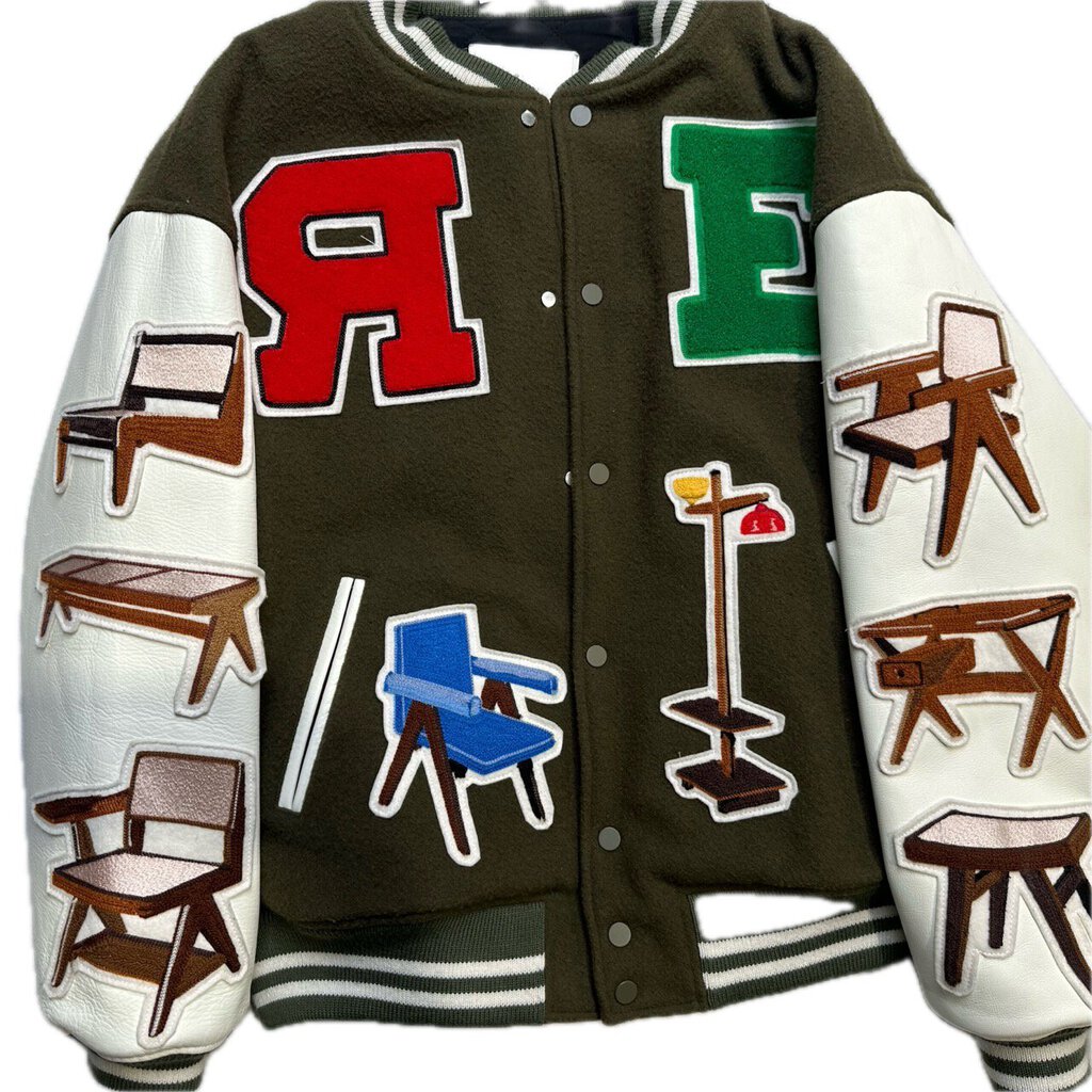 Preowned Readymade Olive Varsity Jacket size 2