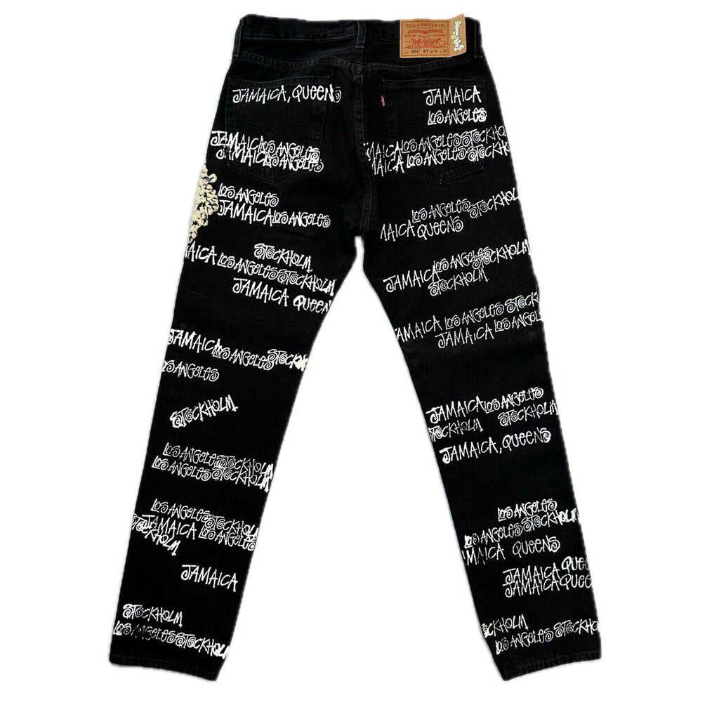 New Denim Tears Stussy Black Denim Pants size 32