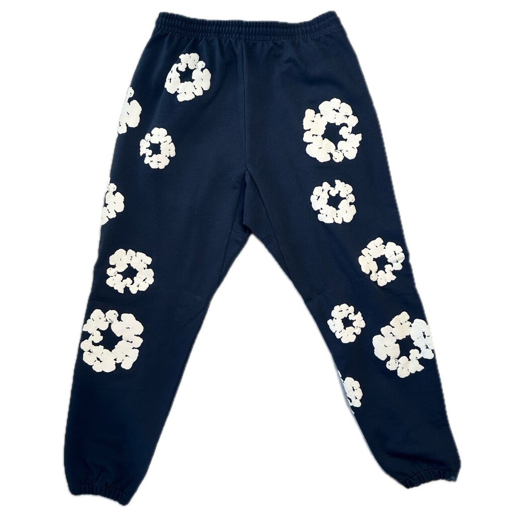 New Denim Tears Navy Wreath Sweatpants