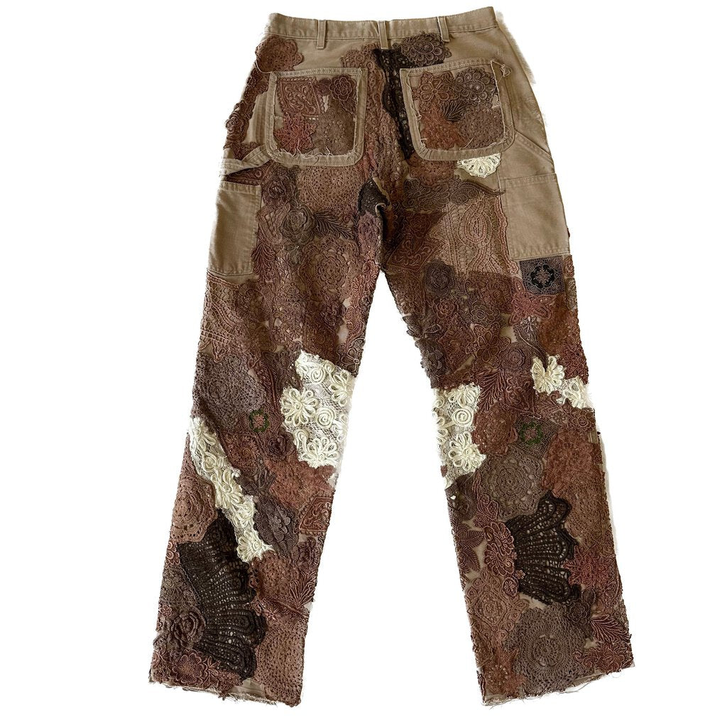 New Earthling Brown Paisley Pants size 32