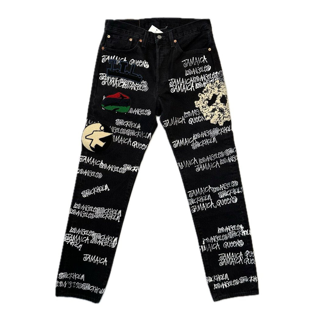 New Denim Tears Stussy Black Denim Pants size 32