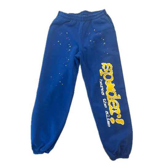 New Sp5der Blue & Yellow Sweats sz.XL