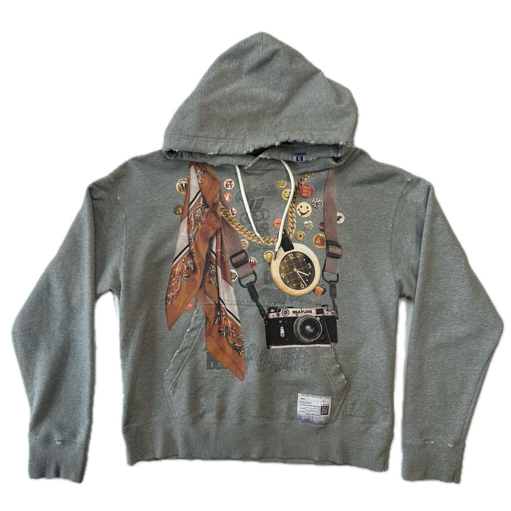 New MMY Grey Camera Hoodie Size 48 (M)