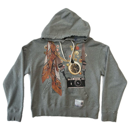 New MMY Grey Camera Hoodie Size 48 (M)
