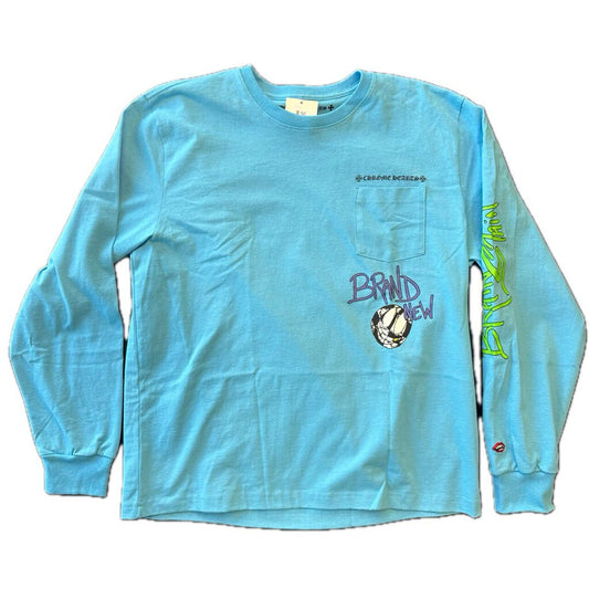 New Chrome Hearts Matty Boy Light Blue Long Sleeve Size XL