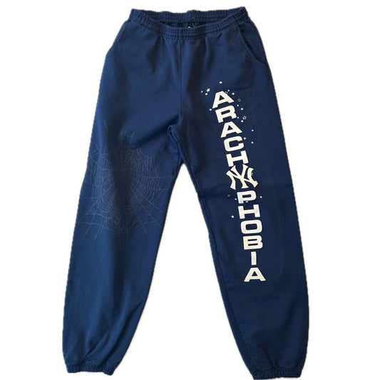 New Sp5der Navy Phobia NY Sweatpants Size L