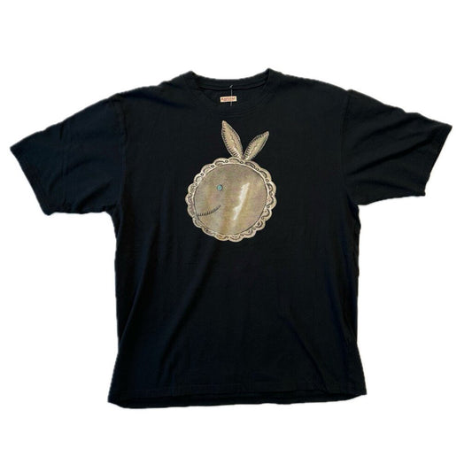 New Kapital Smile Bunny Black Tee Size Large