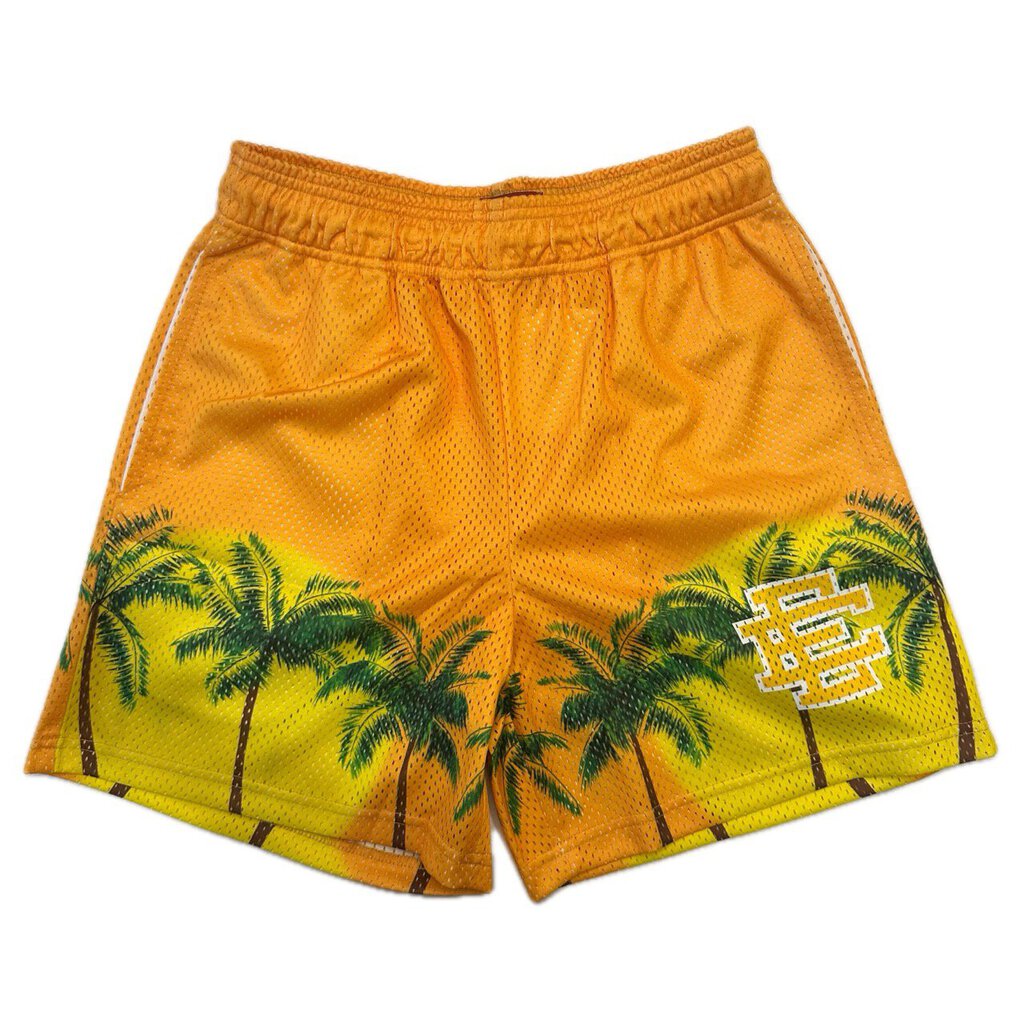 New Eric Emanuel Yellow Palm Shorts sz.S