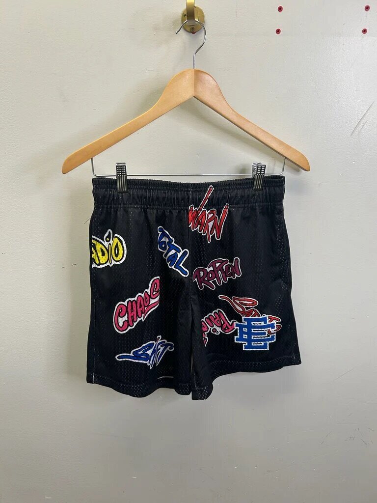 New EE Matty Boy Graffiti Mesh Shorts size L