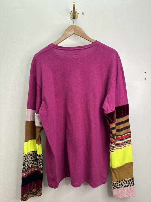 Pre-Owned Kapital Pink Patchwork L/S Size 4