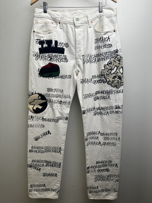 New Denim Tears Stussy White Pants size 34