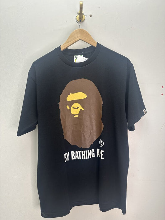 New Bape Big Ape Logo Black Tee size L