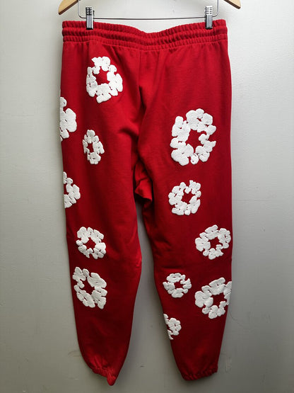 New Denim Tears Red Wreath Sweatpants size L