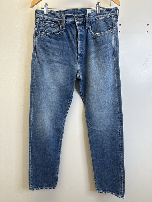 New Kapital Distressed Lightwash Straightleg Denim Jeans size 32