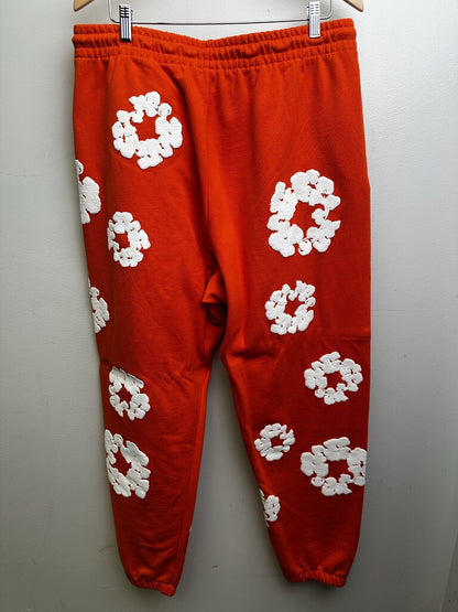 New Denim Tears Orange Wreath Sweatpants Size XL