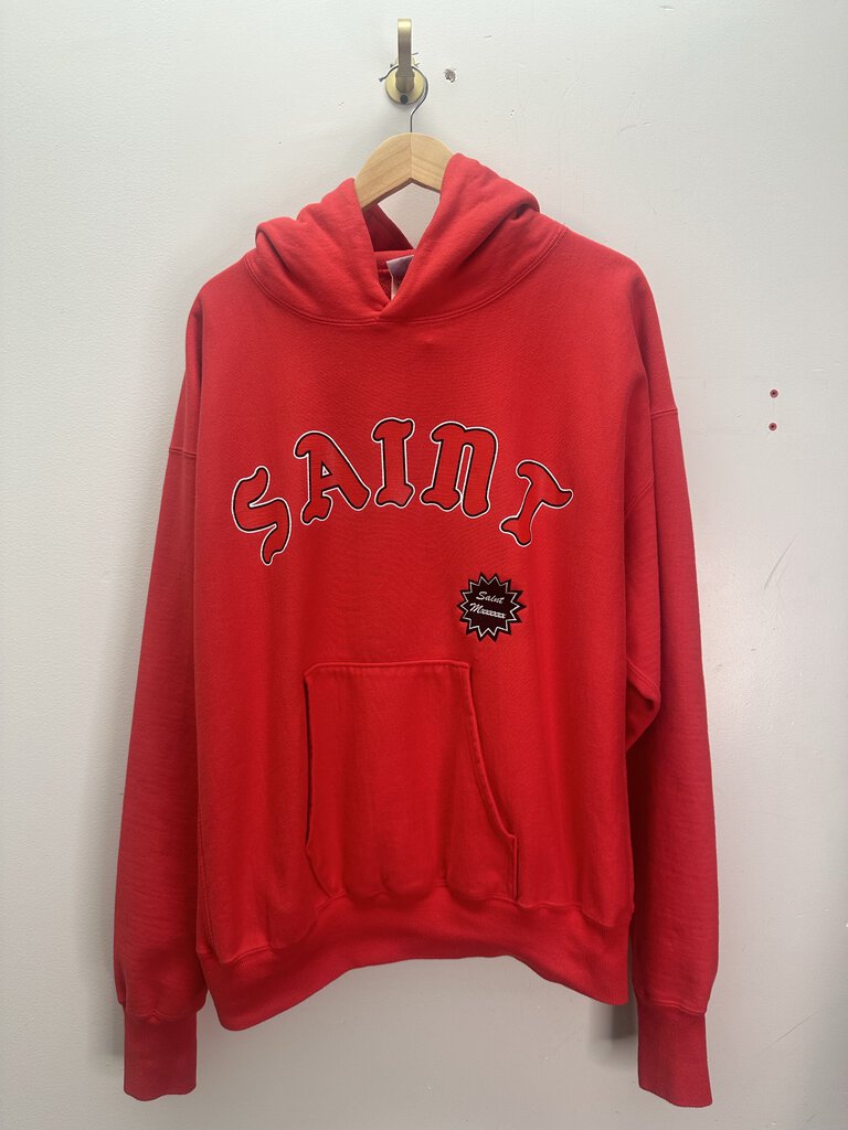 New Saint Michael Red Bubble Letter Hoodie Size XL