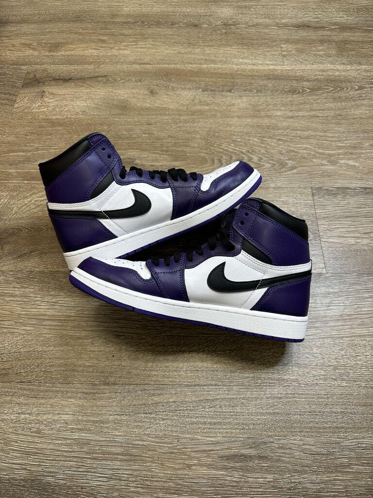 Preowned Jordan 1 Court Purple size 9