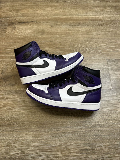 Preowned Jordan 1 Court Purple size 9