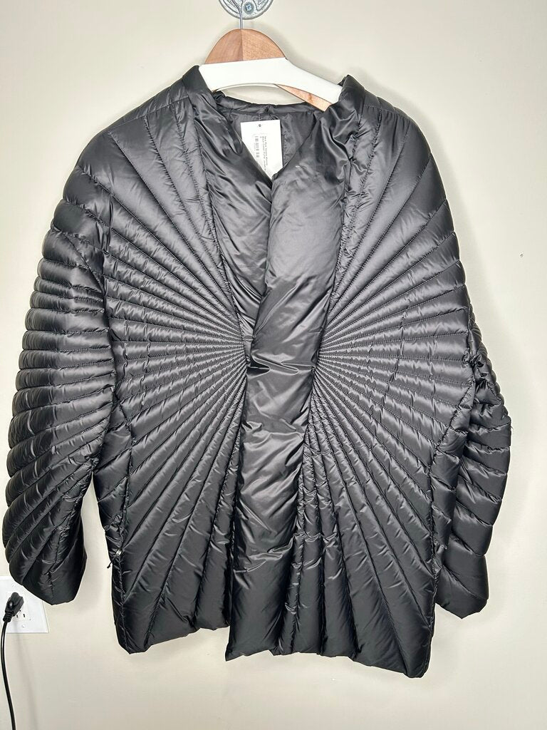 New Rick Owens Moncler Black Caban Puffer Jacket Size 0
