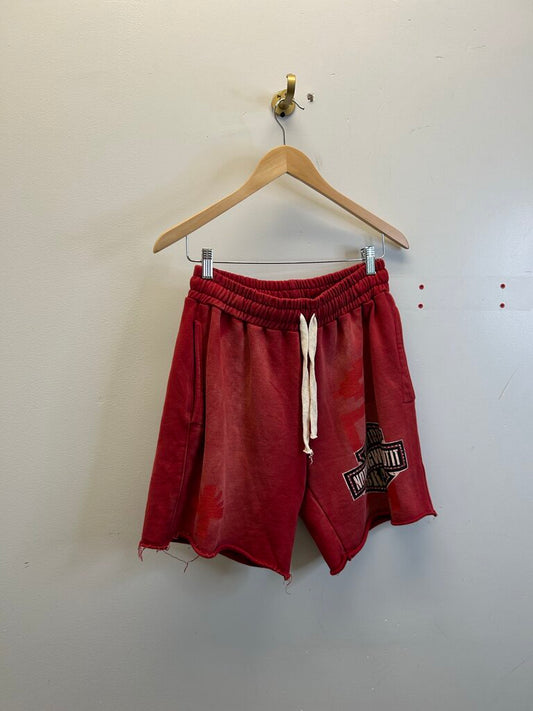 New Vertabrae Harley Logo Red Shorts Size Medium
