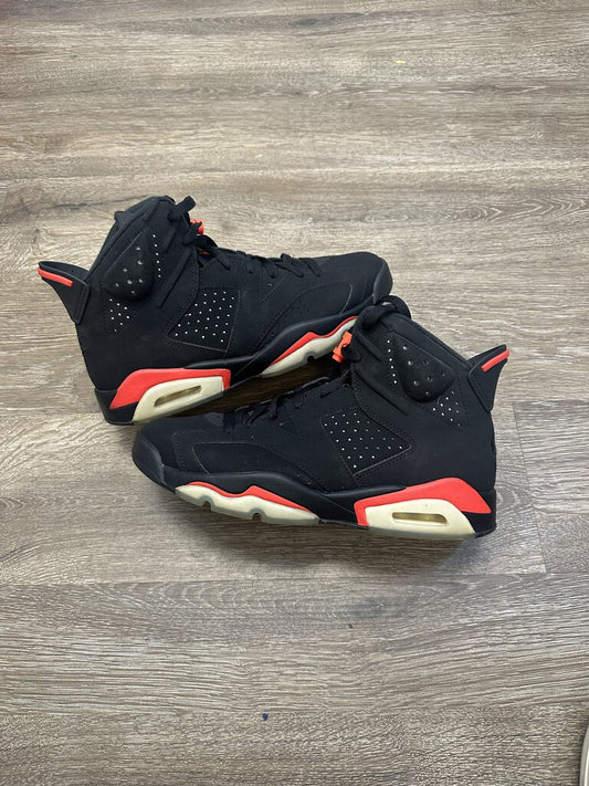 Preowned Jordan 6 Black Infared Size 8.5