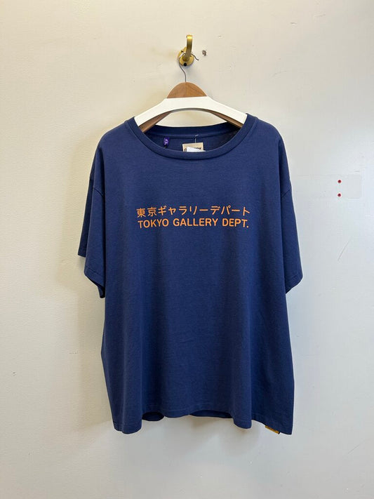 New Gallery Dept. Navy Orange Tokyo Tee Size XXL