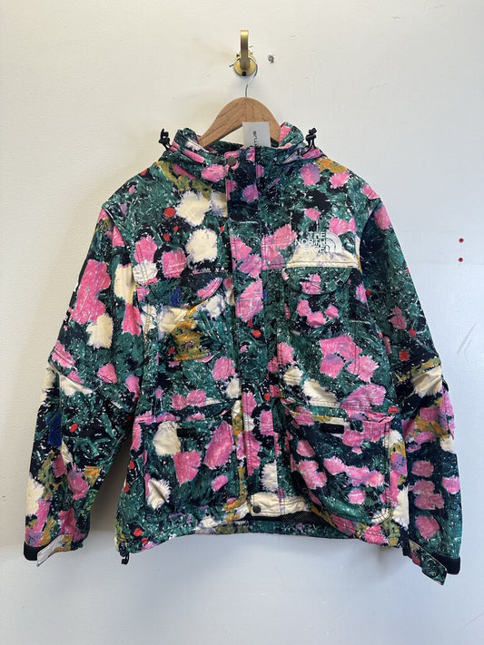 Preowned Supreme TNF Floral Green Pink Jacket Size Medium