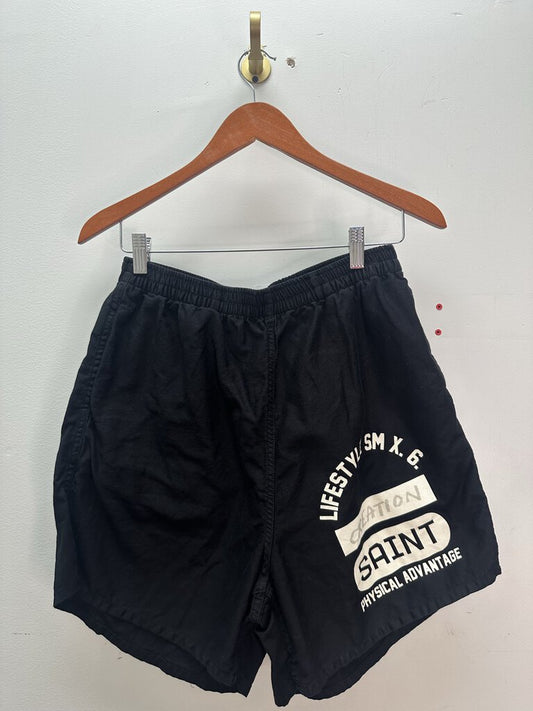 New Saint Michael physical Advantage Black Shorts Size Large