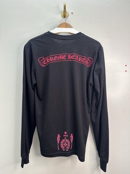 New Chrome Hearts Foti Black Pink Long Sleeve Size Medium