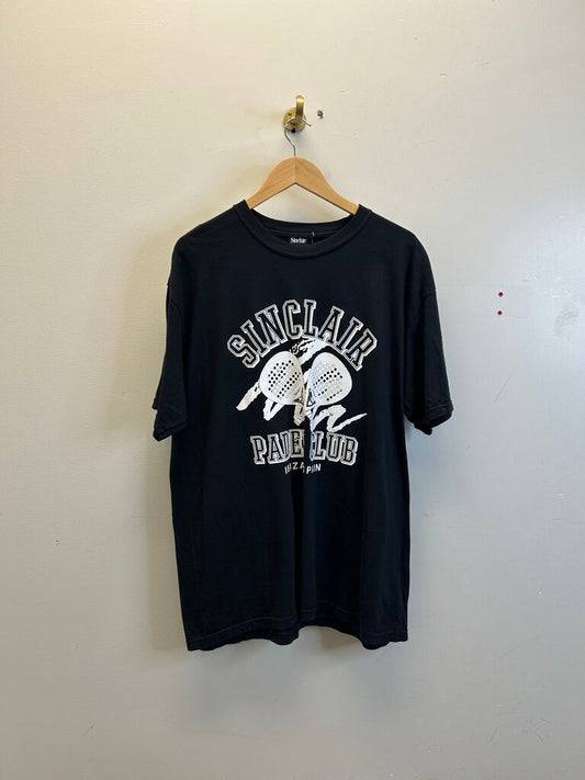 New Sinclair Paddel Sports Club Black Tee Size XL