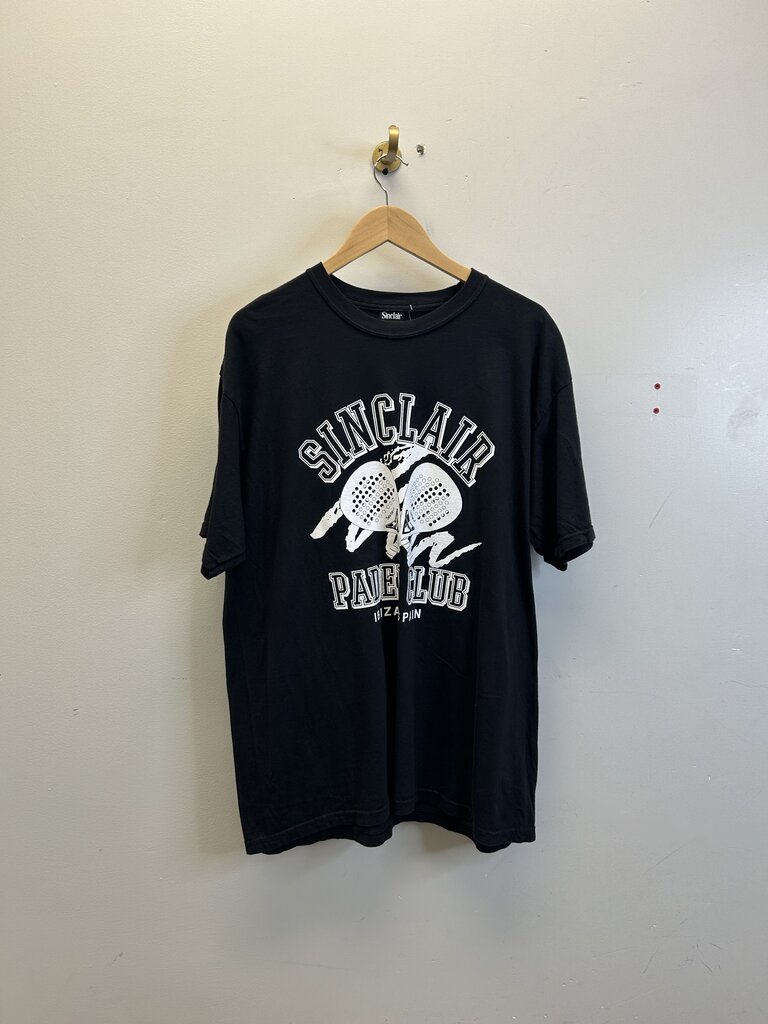 New Sinclair Paddel Sports Club Black Tee Size XL