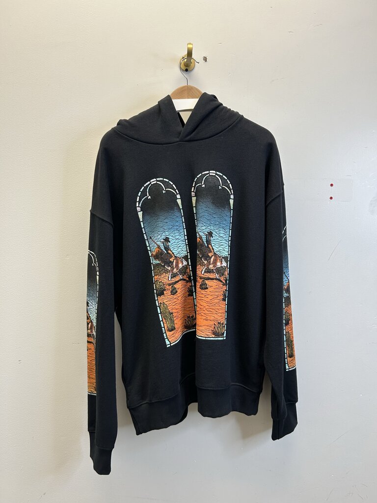 New WDW Stain Glass Black Hoodie Size Large