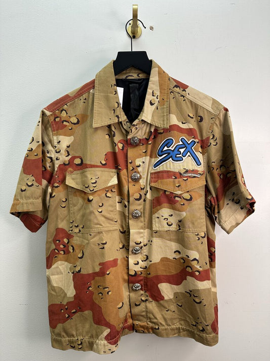 Preowned Chrome Hearts Matty Boy camo Button Up Size Medium