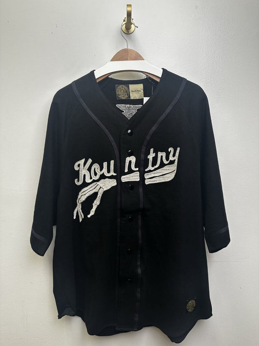 New kapital Bone Baseball Jersey Black Size 3