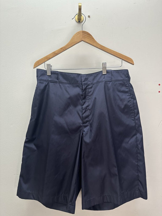 Preowned Prada Nylon Shorts Navy Black Size 50 (34)