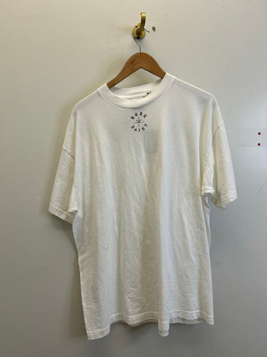 New Saint Michael Born White Tee Size XL
