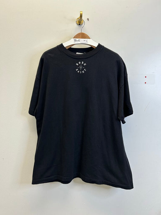 New Saint Michael Born Black Tee Size XXL