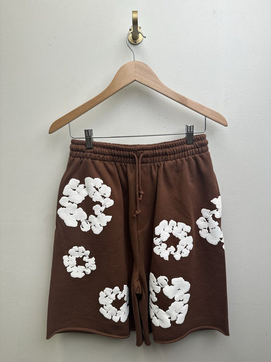 New Denim Tears Wreath Shorts Brown Size Medium