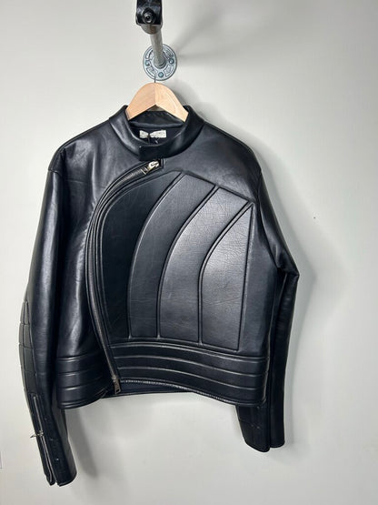 New Bottega Black Leather Jacket Size 44 (large)