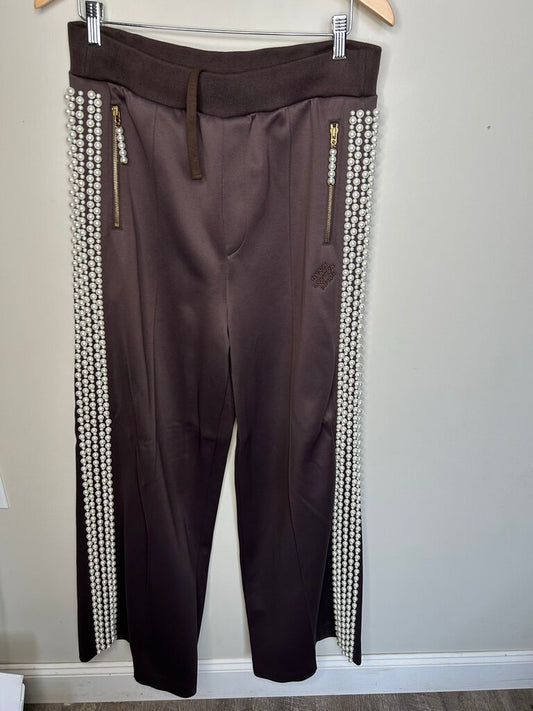 Preowned Louis Vuitton Pearl Brown Pants Size XL