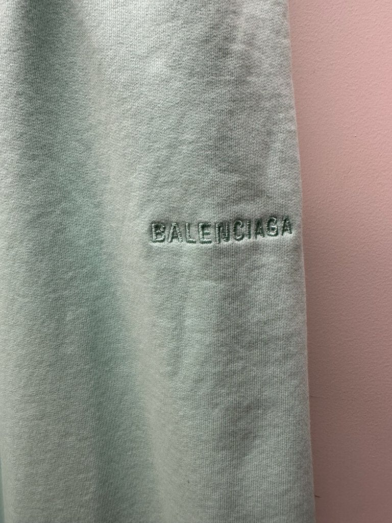 Preowned Balenciaga Teal Sweatpants Size Large