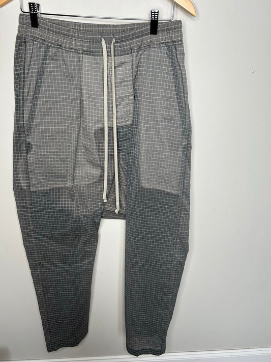 Preowned Rick Owens Grey Linen Pants Size 34
