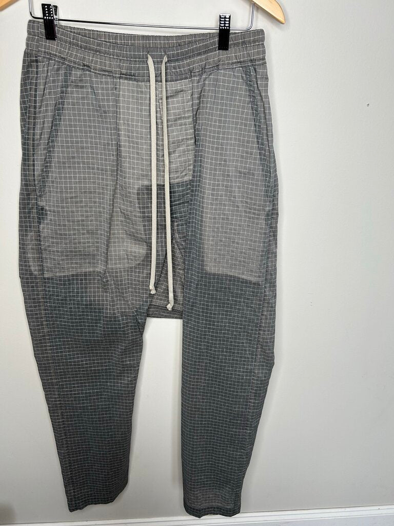 Preowned Rick Owens Grey Linen Pants Size 34