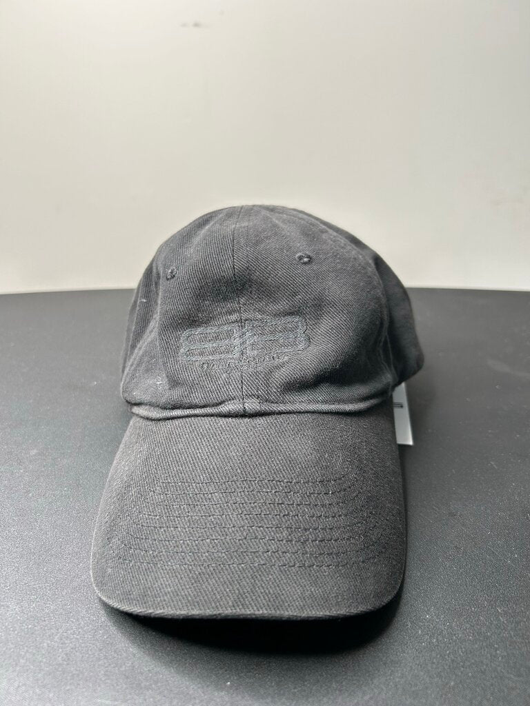 Preowned Balenciaga Black BB Dad hat