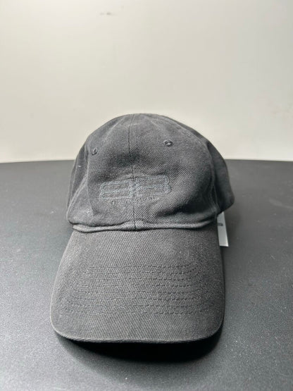 Preowned Balenciaga Black BB Dad hat