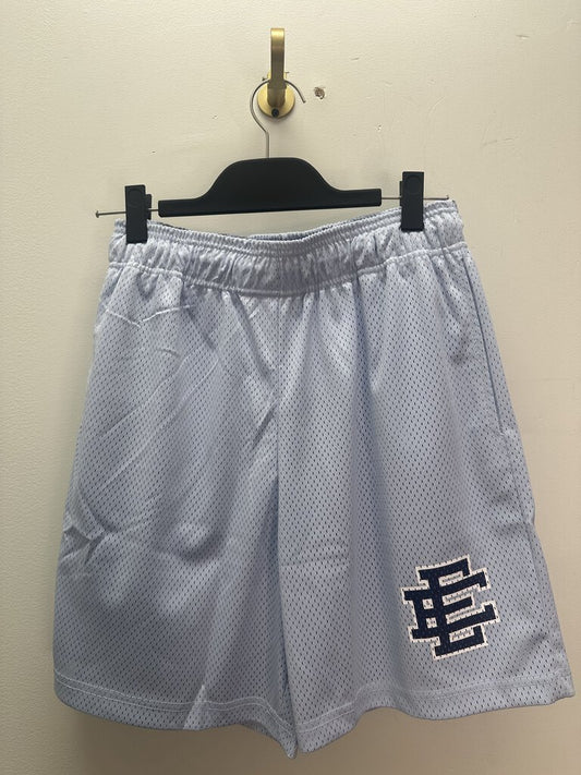 New Eric Emanuel Baby Blue Navy Shorts Size Large