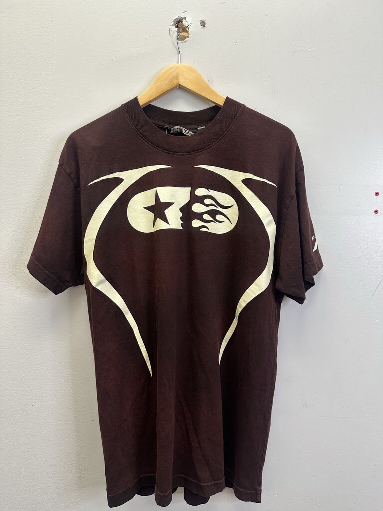 New Hellstar Star Logo Brown tee Size Small