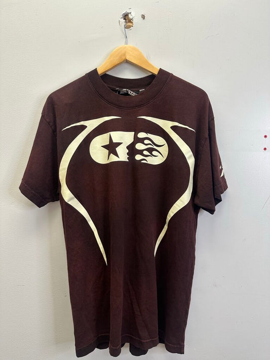 New Hellstar Star Logo Brown tee Size Small