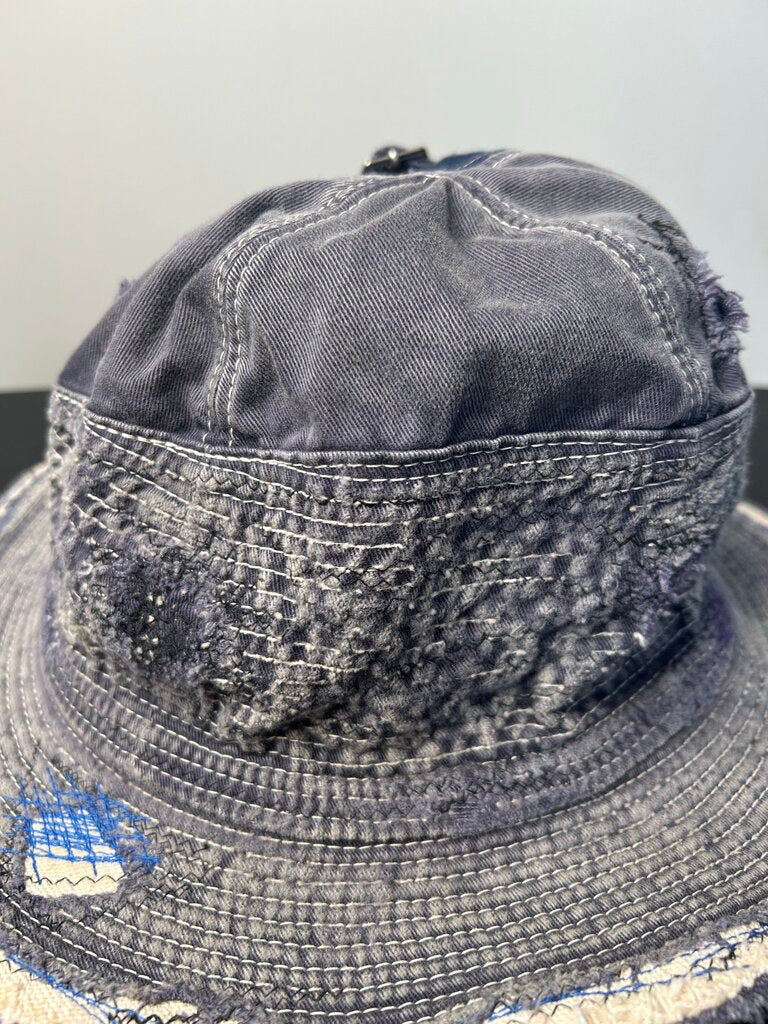 New kapital Distressed Blue Bucket hat