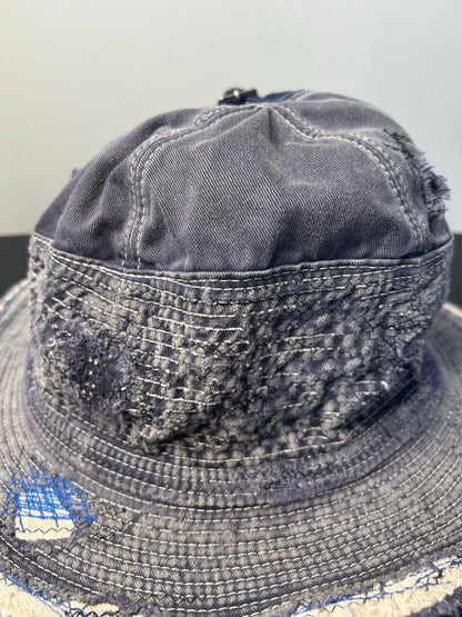 New kapital Distressed Blue Bucket hat
